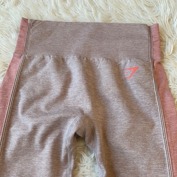 NWT Gymshark Amplify Seamless leggings taupe peach coral Small - Picture 4 of 13